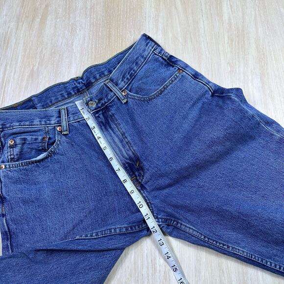 Levi's 550 Relaxed Fit Straight Leg Fray Ankle Hem Denim Jeans Men's 33 X 34 - Picture 12 of 16